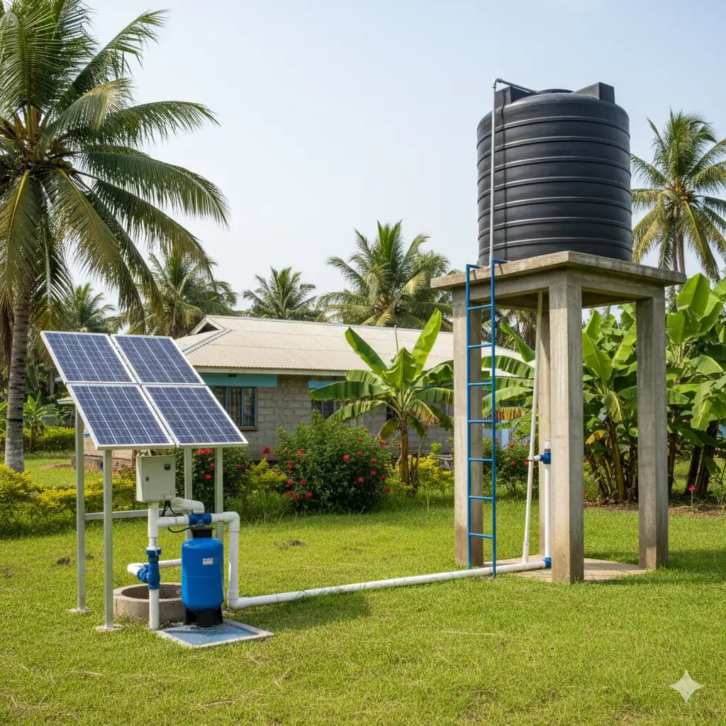 Solar-Powered Borehole Pump, Molyko